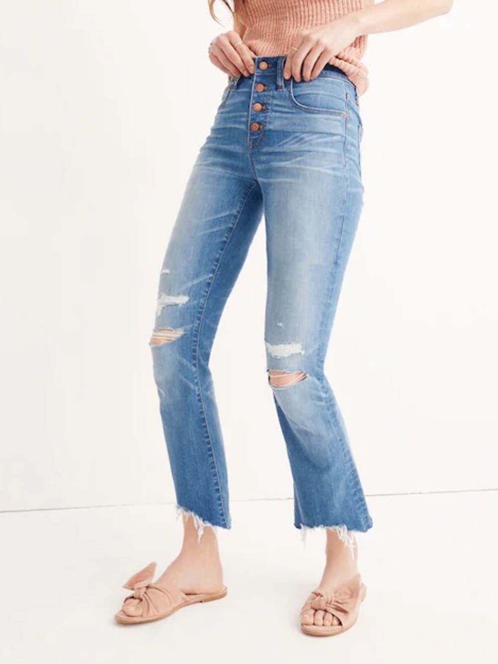Madewell Cali Demi Boot Jeans in Bronson Wash